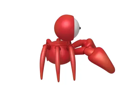 Crab cartoon 3D model