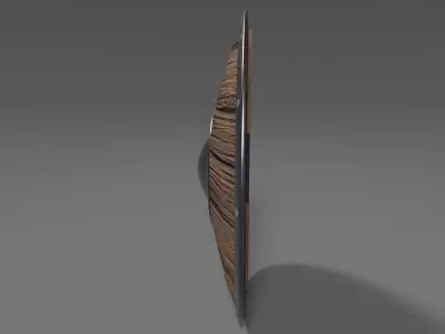 Shield wooden Low-poly 3D model purchase