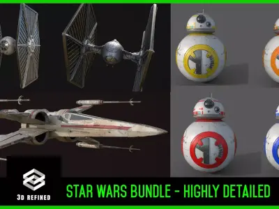 Star Wars Bundle 3D Model Collection