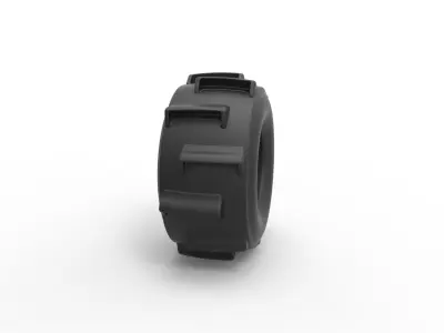 Dirt dragster rear tire 4 Scale 1 to 25 3D print model