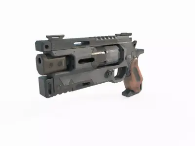 Science fiction style handgun 3D model