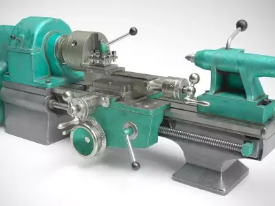 Student Lathe for Metalworking TV16 Free low-poly 3D model
