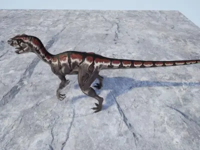 3D Velociraptor dinosaur Low-poly 3D model