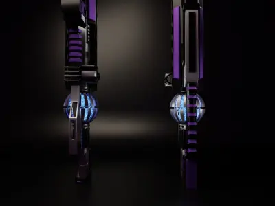 Sci-fi Plasmo gun model Low-poly 3D model