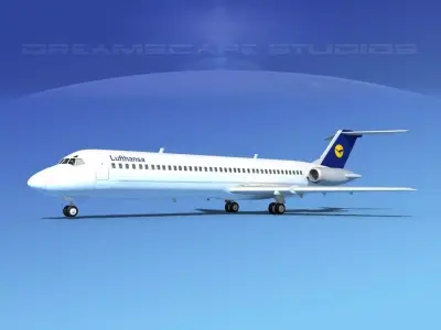 Douglas DC-9-40 Lufthansa 3D model