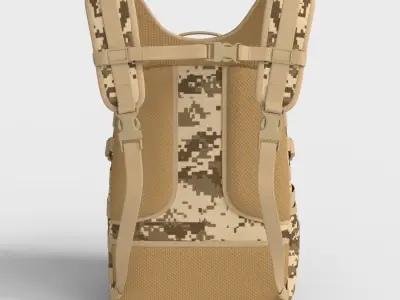 NINJA TACTICAL BACKPACK Low-poly 3D model