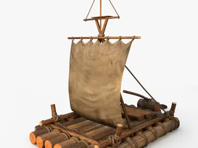 Raft stylized 3D model