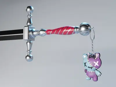 Hololive Kureiji Ollie Sword Low-poly 3D model