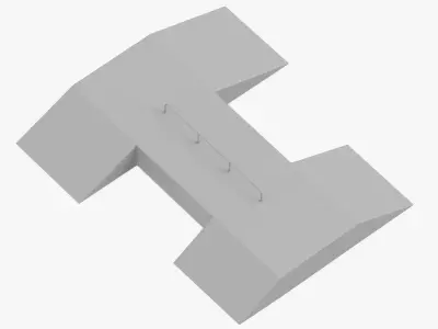 Skate Ramp - Fun Box 04 Free 3D model