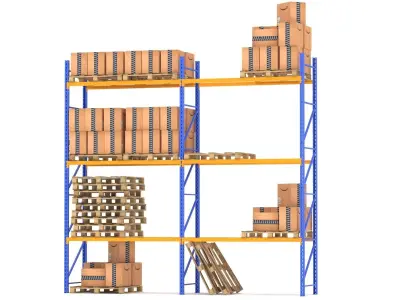 Amazon Warehouse Rack 3D model