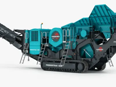 Jaw Crusher Powerscreen PREMIERTRAK 600 3D model