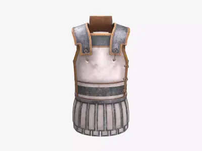 Ancient Armor Linothorax 3D Model Game Ready PBR Low Poly Low-poly 3D model