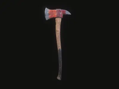 Fire Axe Low-poly 3D model buy