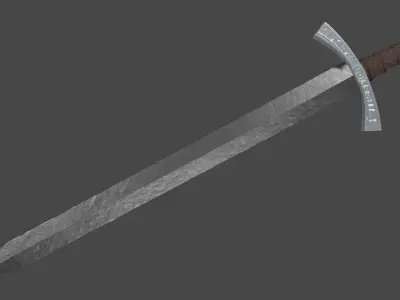 Gladius sword with Falchion handle Low-poly 3D model