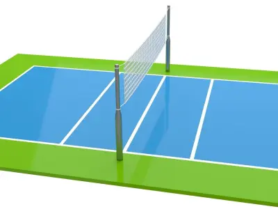 Volleyball Court 01 3D model