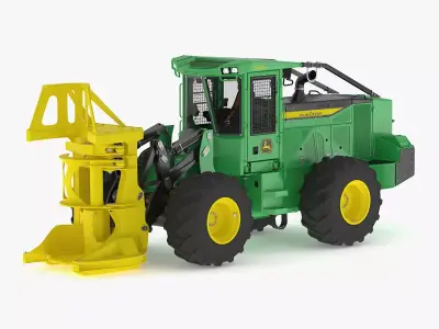 John Deere 643L-II Wheeled Feller Buncher 3D model