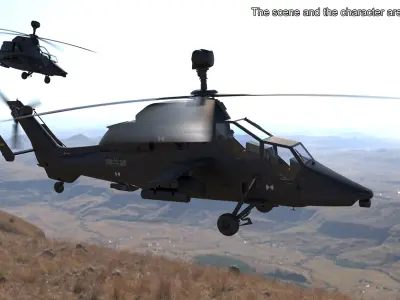 Eurocopter Tiger EC665 Black 3D model