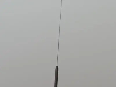 Machete stick with handle Low-poly 3D model