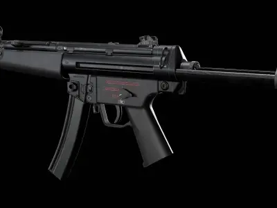 MP5 - Customizable Low-poly 3D model
