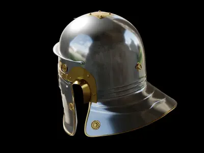 Roman Imperial Gallic Helm 3D Model 3D model