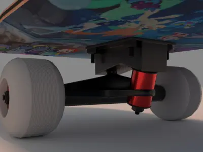 Anime Pokemon Skateboard 3D model