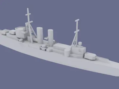 HMS Exeter 3D print model