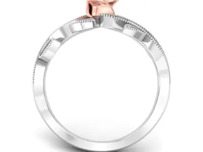 Rose Flower Ring 3D print model 3D print model