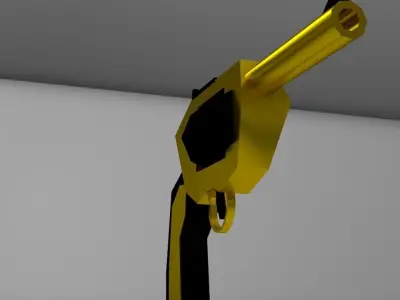 Low-polu Pistol PBR Game ready Free low-poly 3D model
