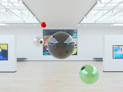 HDRI - Art Museum Gallery Interior 4b - v1 - 8192x4096 Texture