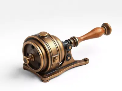 Steampunk Crank Mechanism Prop Low-poly 3D model