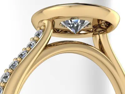 ArtNouveau decorative ring 3D print model