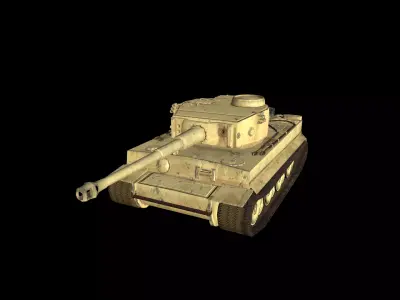 WWII Tiger 1 Tank Free low-poly 3D model