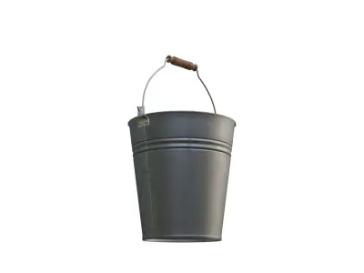 Steel Metal Bucket 3D model