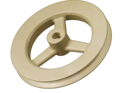 Wooden Pulley Toy 3D model