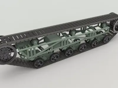 Track armoured vehicle 3D model