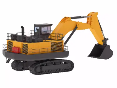 Excavator Mining 5500 Low-poly 3D model