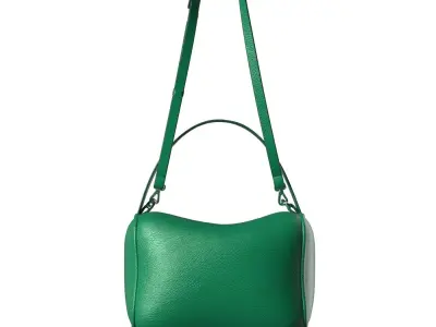 Green Leather Tote Bag 3D model