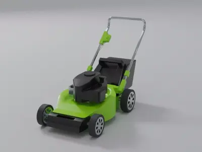 Lawn Mower Low-poly 3D model purchase