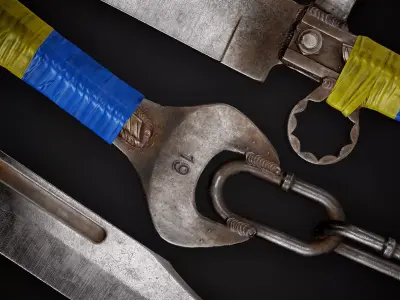 Homemade knife Game-ready Low-poly 3D model