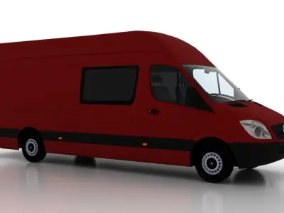 Mercedes Benz Sprinter L4H3 2009 Crew Van UK 3D model