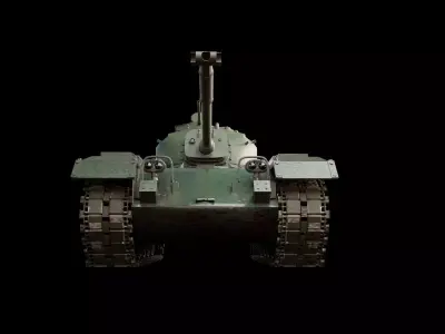 Tank M48 - 3d modeling  3D model