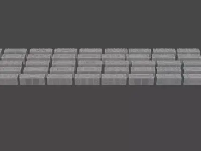 scifi container kit 3D model