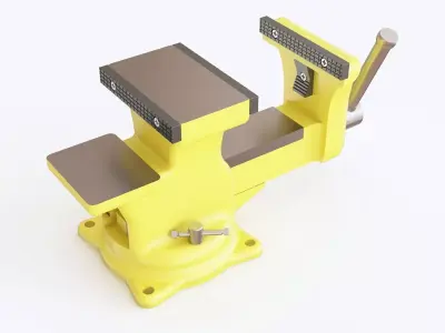 Bench vise 125mm 02 3D model