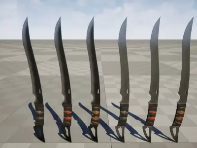 Combat Cleaver Low-poly 3D model