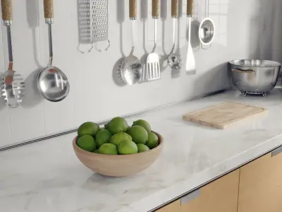  Limes Fruit Bowl Food Model 