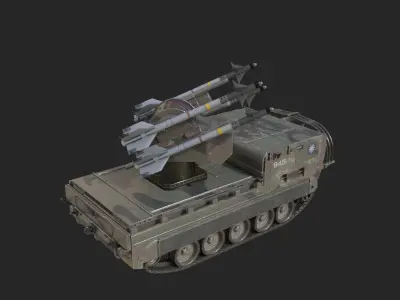 3 coatings  American system MIM72 Chaparral SAM of Taiwan Low-poly 3D model
