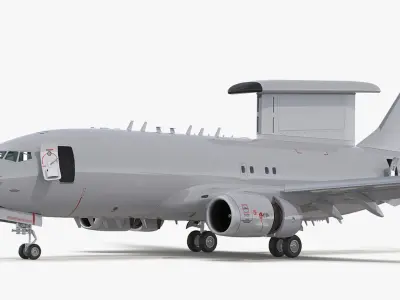 Boeing 737 AEWC Rigged 3D Model