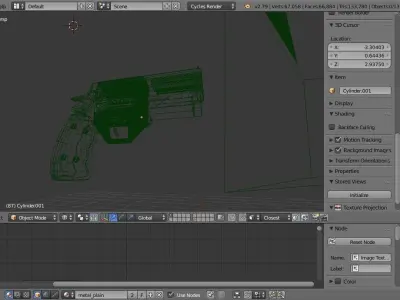 revolver gun 3D model