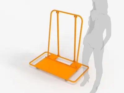 Steel Drywall Cart 3D model