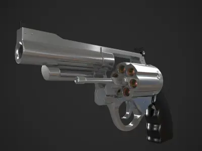 Revolver Gun 3D model purchase